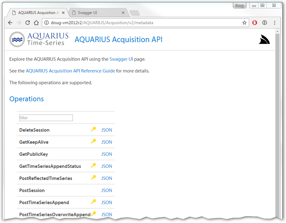 AQUARIUS Time-Series - Common API Reference
